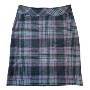 L.L. Bean Plaid Wool Skirt - women’s size 8